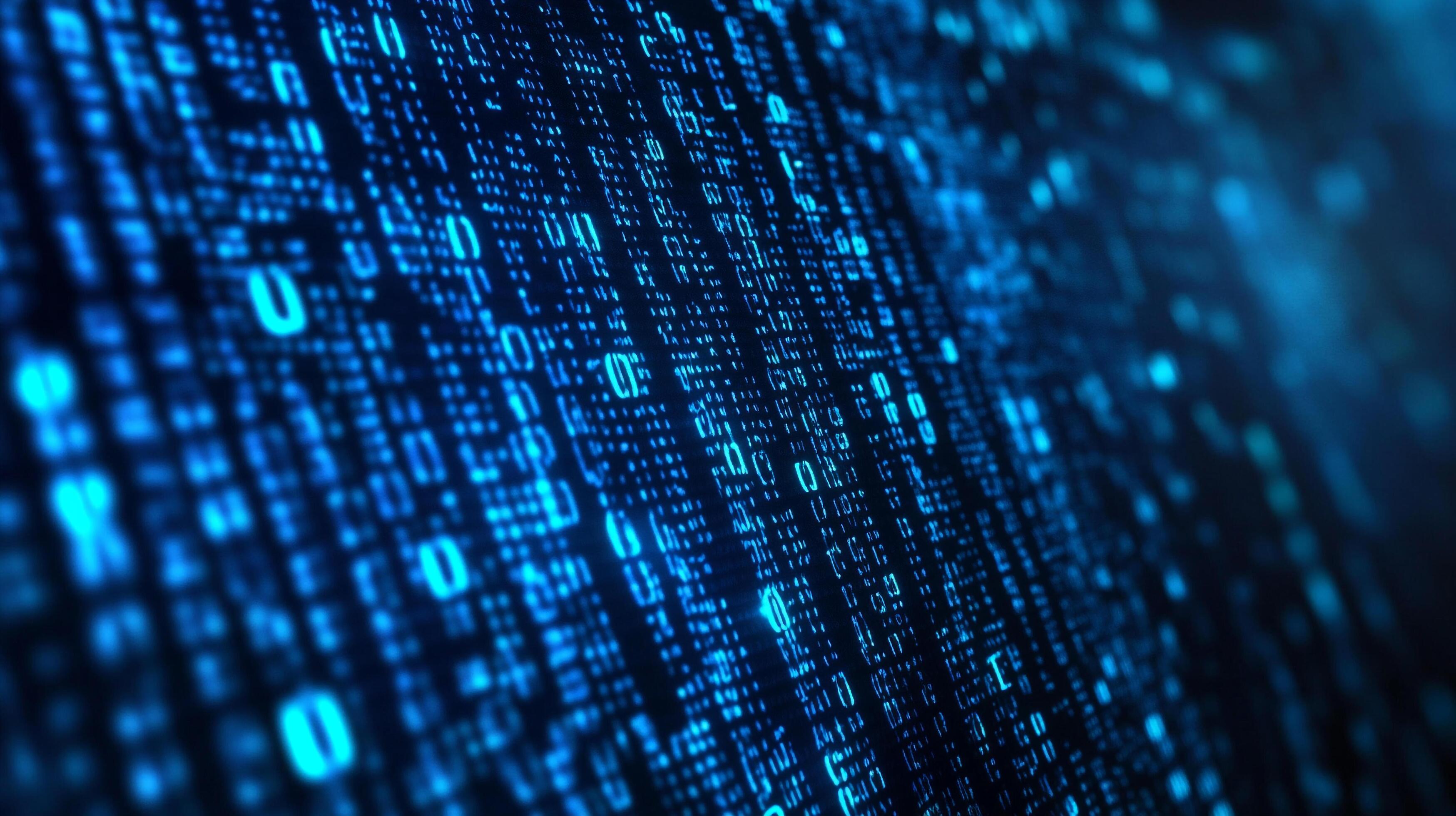 Abstract image representing code, data, and interconnected systems.