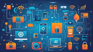 Futuristic image depicting web development influencing smart cities or interconnected devices.